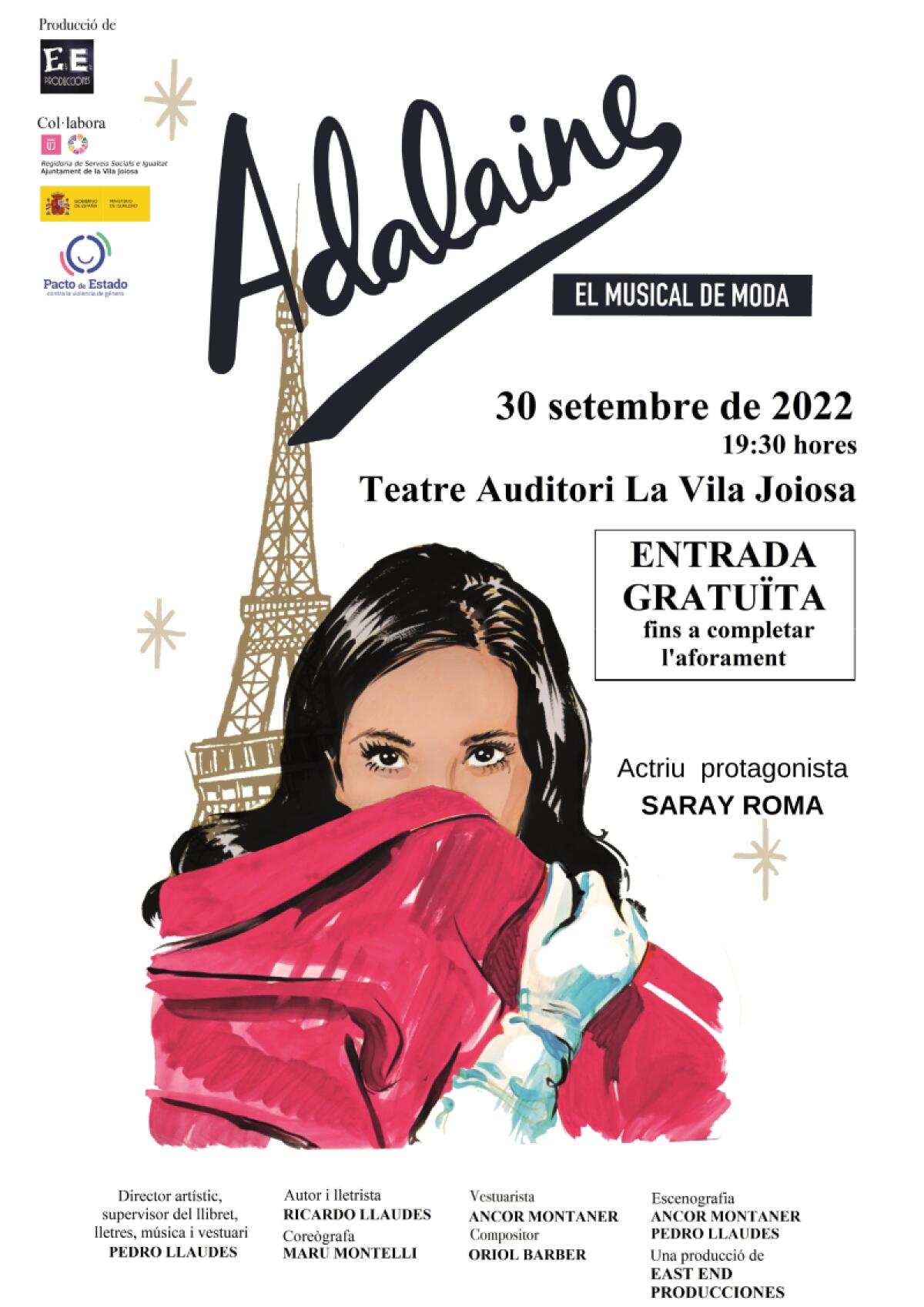 Servicios Sociales e Igualdad presentan ‘Adalaine, el musical de moda’ en la Vila Joiosa para visibilizar los éxitos de las mujeres en la industria de la confección