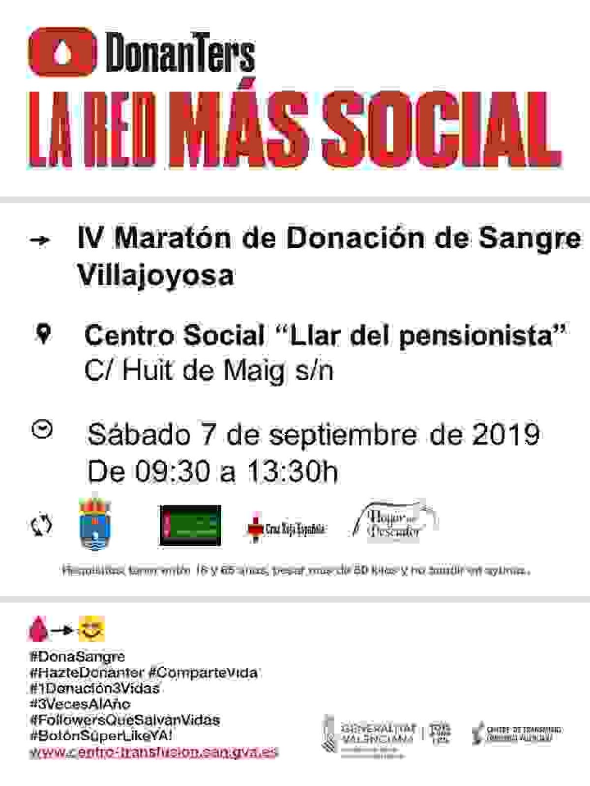 La Vila Joiosa organiza su IV Maratón de Sangre