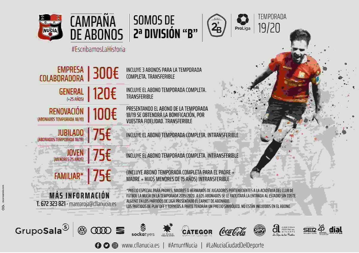 El CF La Nucía presenta su Campaña de Abonos “Somos de Segunda B”