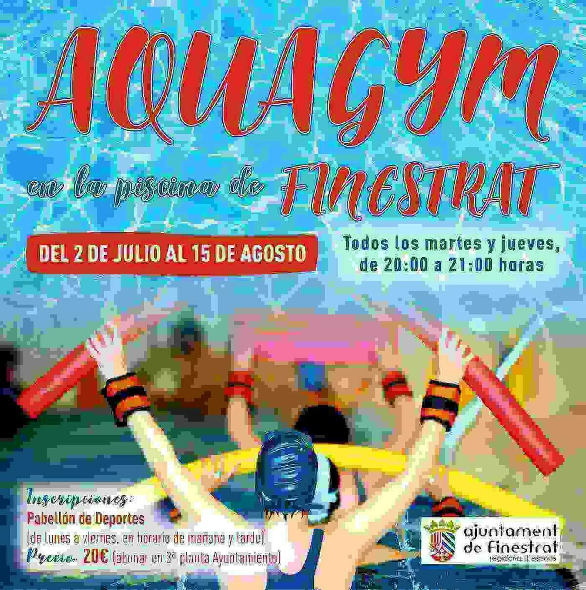 La Concejalía de Deportes de Finestrat abre plazo de inscripción para los cursos de natación y las clases de aquagym