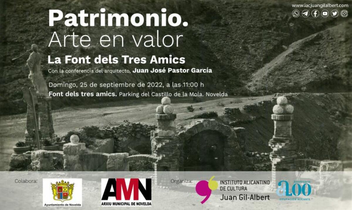 El Instituto Gil-Albert repasa la historia de La Font dels Tres Amics con una charla junto al Santuario del Molar en Novelda  