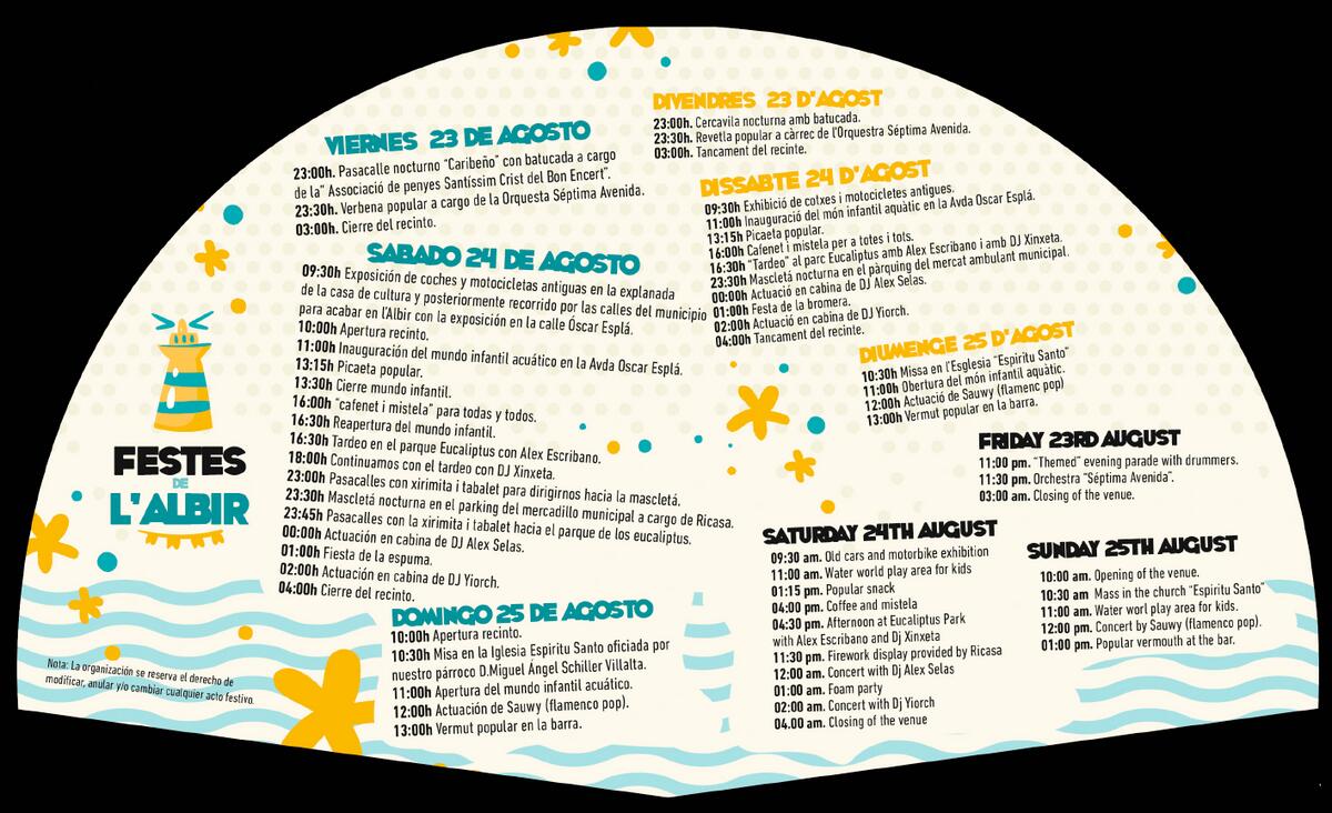 Las Fiestas del Albir se celebrarán del 23 al 25 de agosto en el Parque de los Eucaliptos