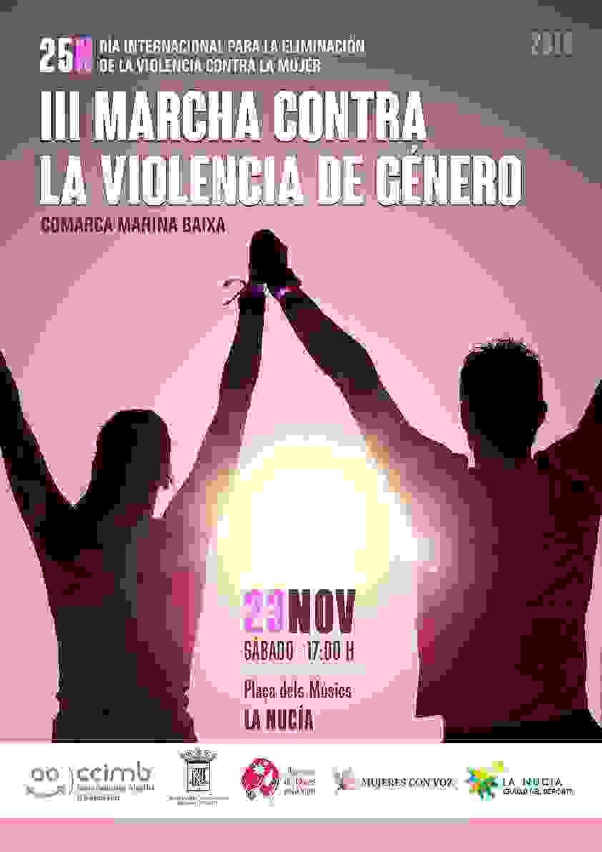 El sábado 23 será la “III Marcha Comarcal contra la Violencia de Género” 