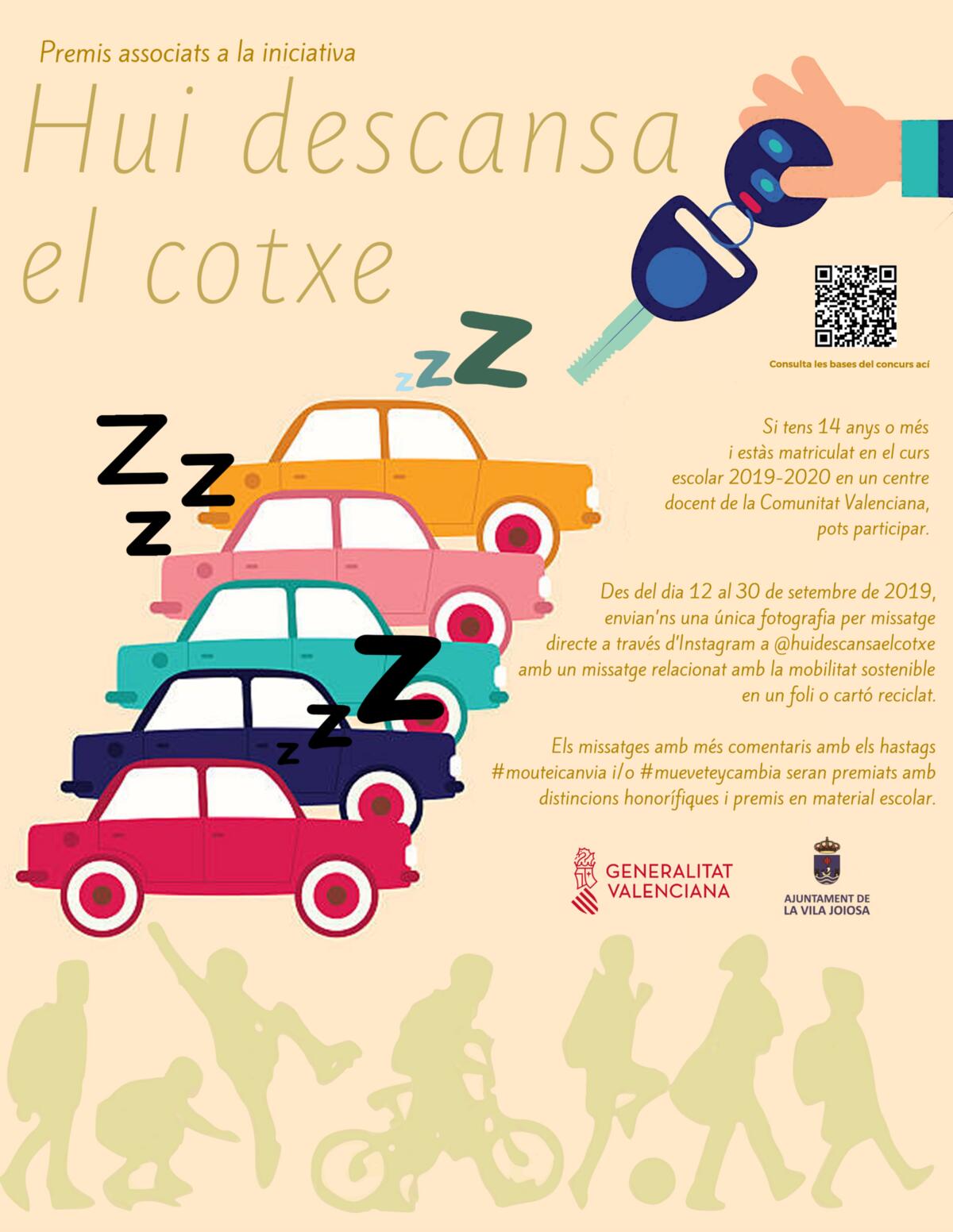 La Vila · Conselleria convoca los premios asociados a la iniciativa “Hui descansa el cotxe” para estudiantes de Secundaria, Bachillerato y FP