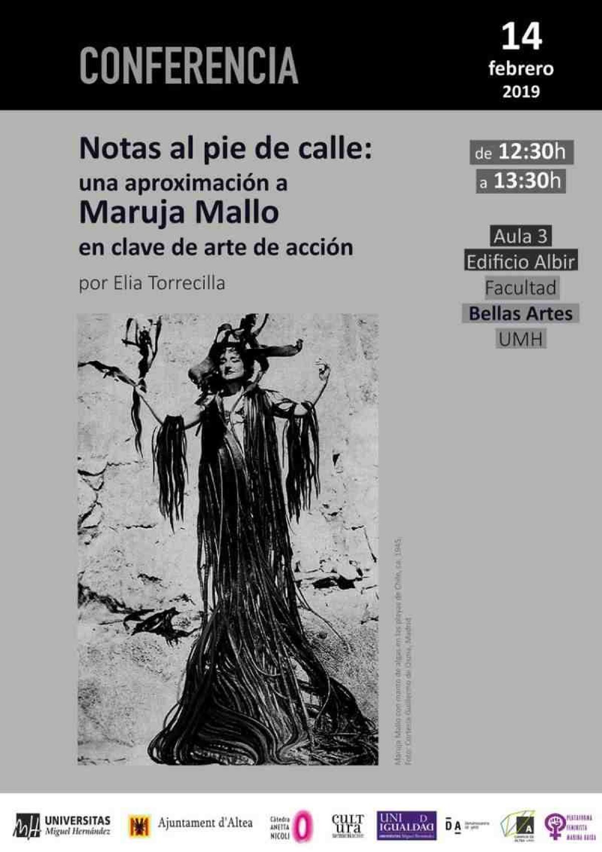 Altea / La Cátedra Anetta Nicoli de la UMH arranca su programación de 2019 con una conferencia sobre Maruja Mallo
