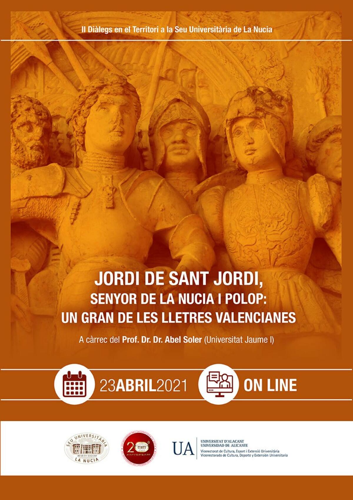 Hoy conferencia on-line “Jordi de Sant Jordi, senyor de La Nucia i Polop” de la Seu