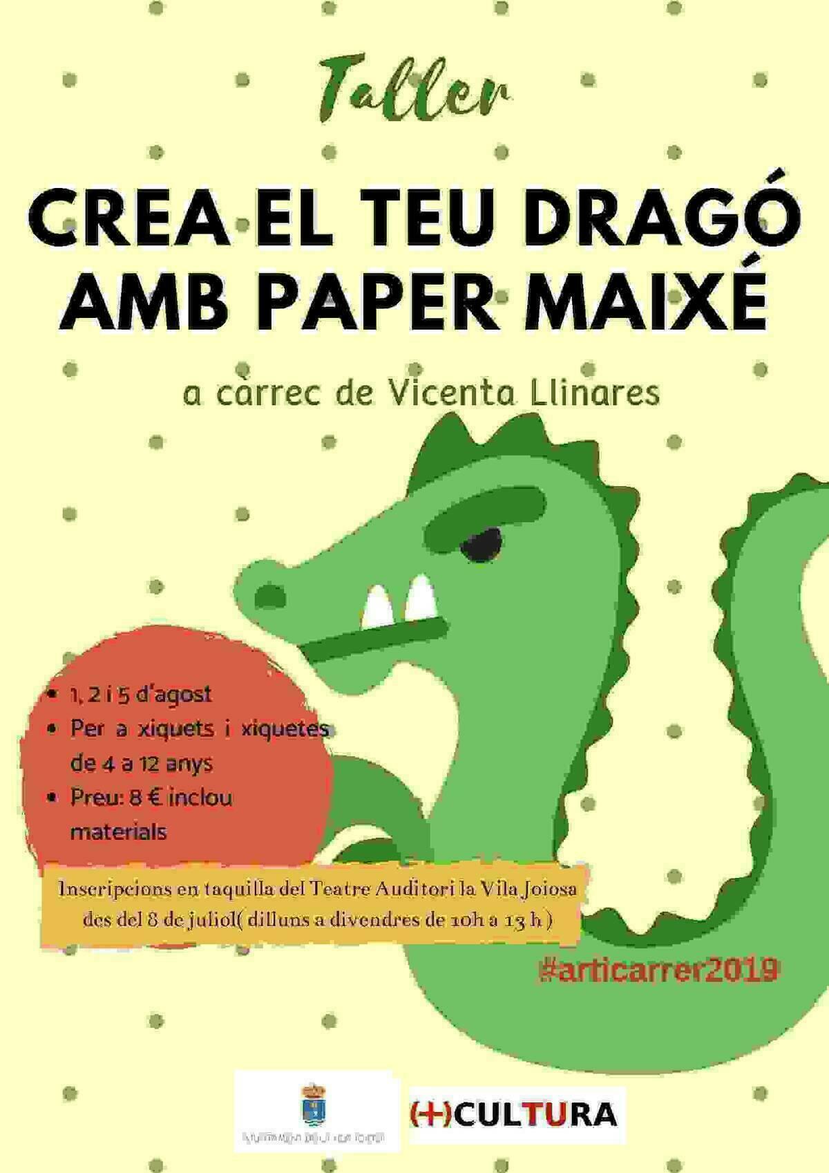 La Vila // Cultura organiza un taller infantil para realizar dragones en papel maché
