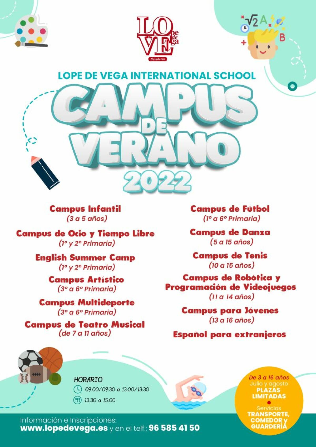 La Escuela de Verano del Lope de Vega amplía su oferta y adelanta su inicio al 22 de junio