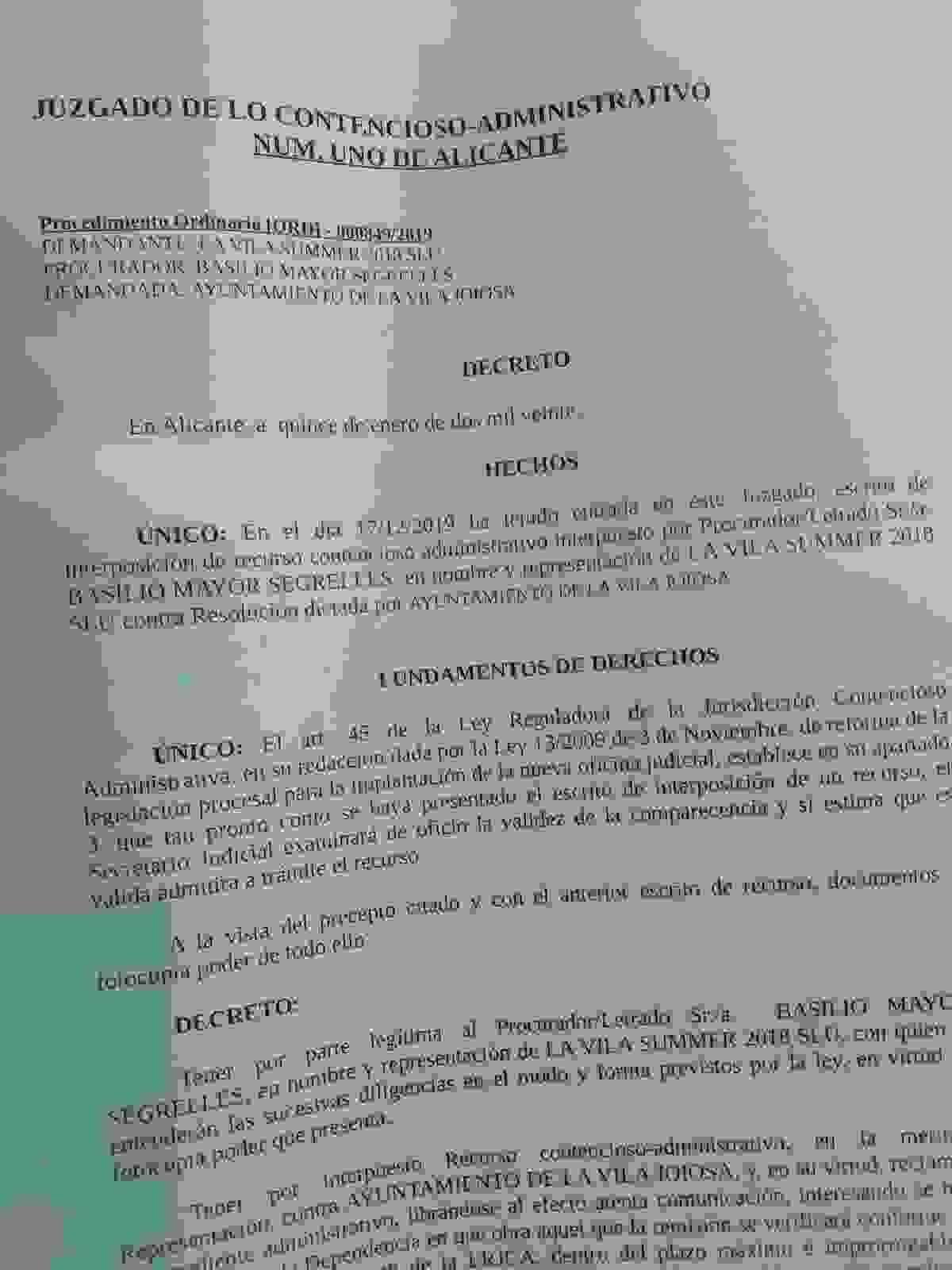 Demandan y reclaman 400.000€ de indemnización al Ayuntamiento de Villajoyosa por irregularidades en la adjudicación del Chiringuito del Torres