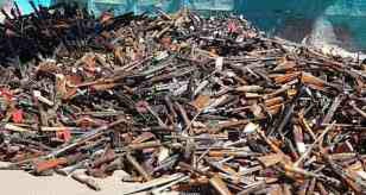 La Guardia Civil destruyó más de 86.000 armas durante el año 2019.
