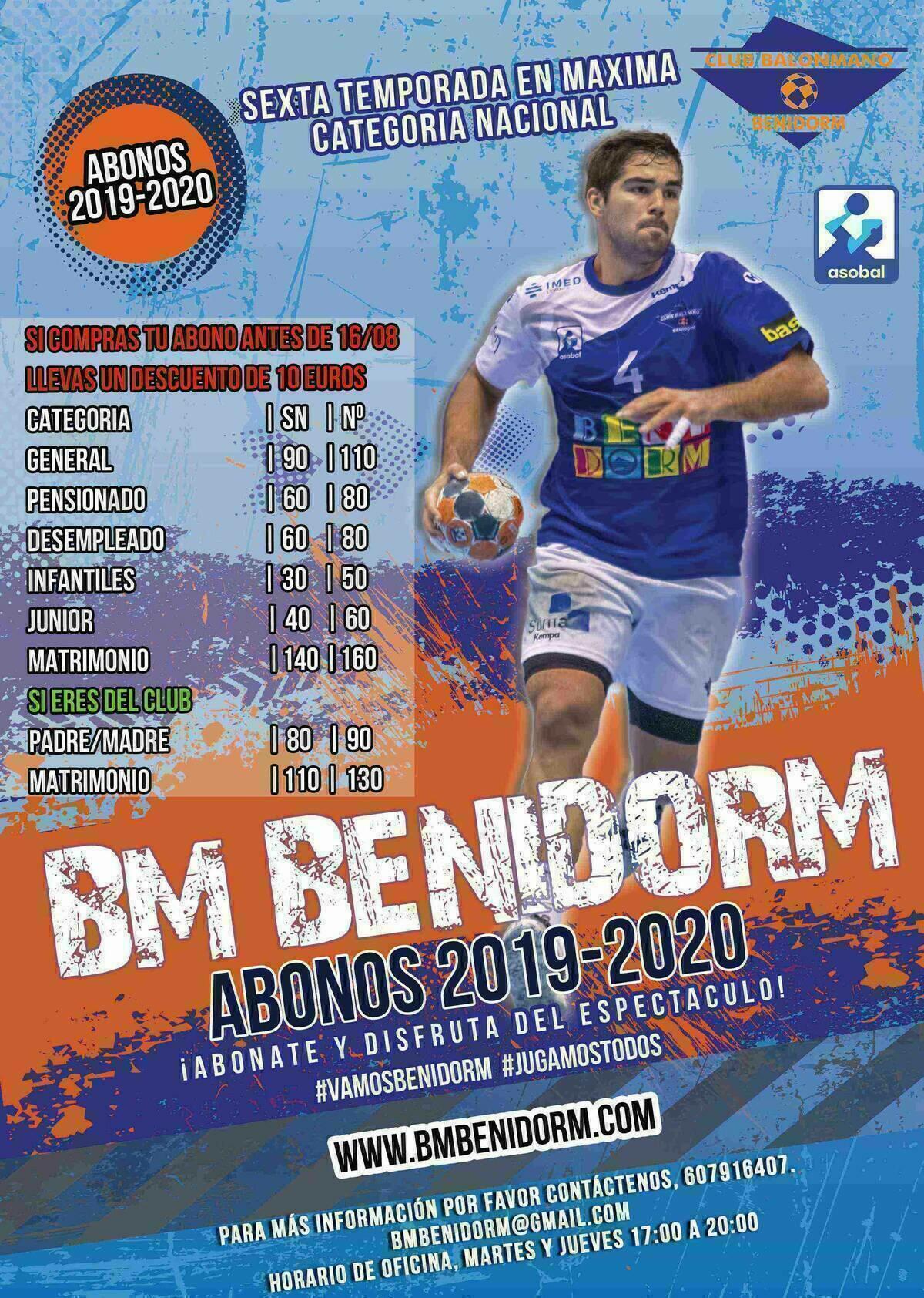 El Balonmano Benidorm lanza la campaña de abonados para la temporada 2019/2022