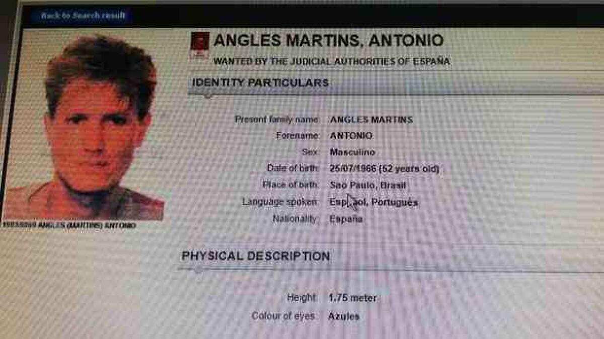 Antonio Anglés encabeza la lista de los diez fugitivos españoles buscados por Interpol