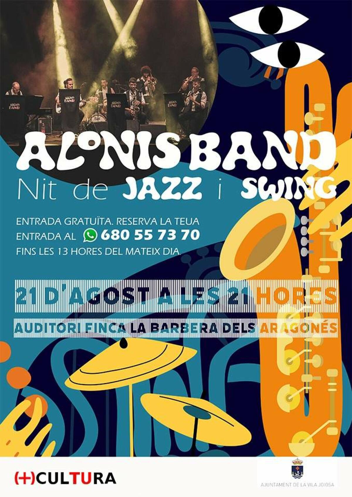 El jazz de Alonis Band revivirá la época dorada de las ‘big bands’ el próximo viernes en el Auditori de la Barbera