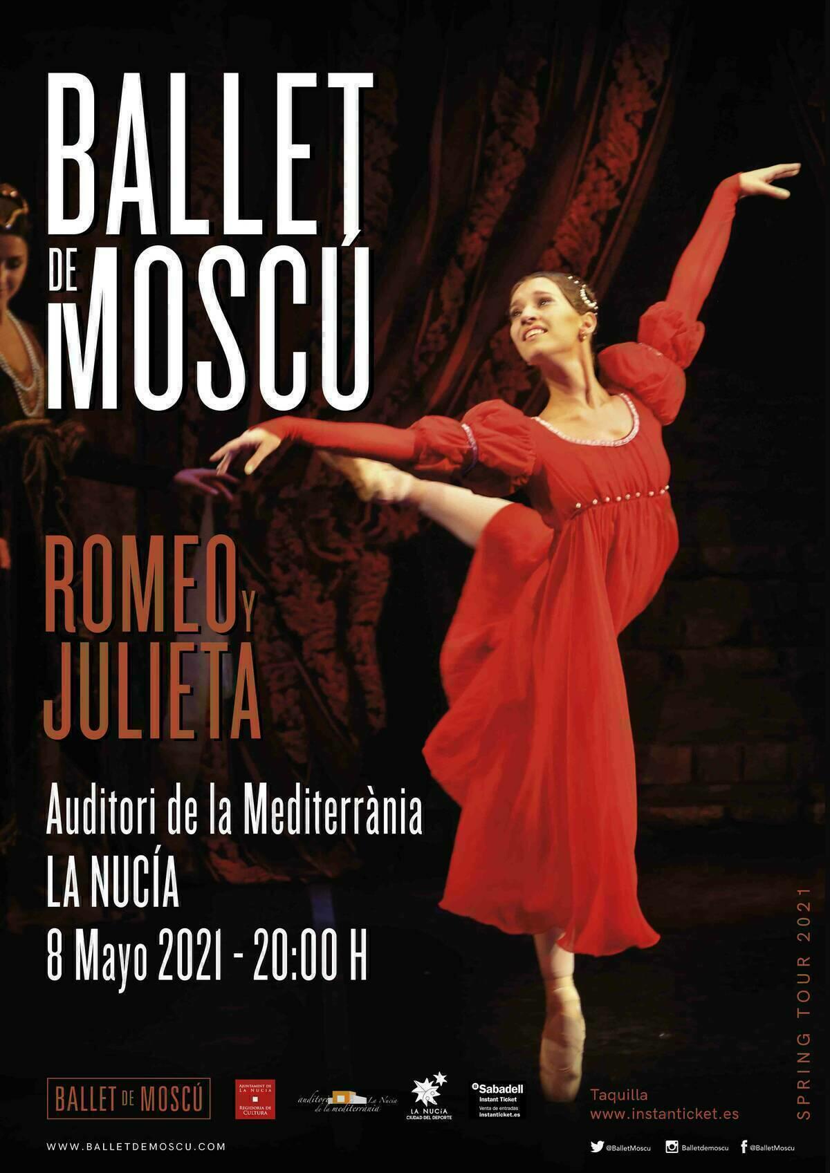 “Romeo y Julieta” del Ballet de Moscú se aplaza a mayo de 2021.