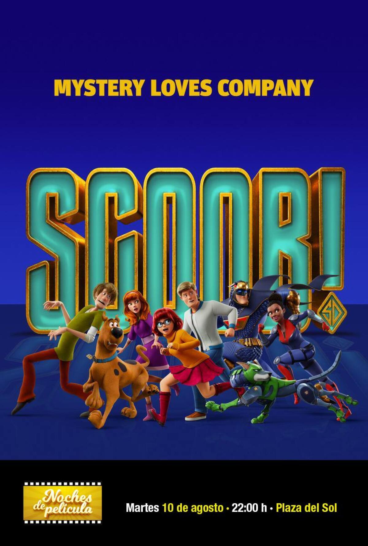 La película “¡Scooby!”(Scoob) en la plaza del Sol