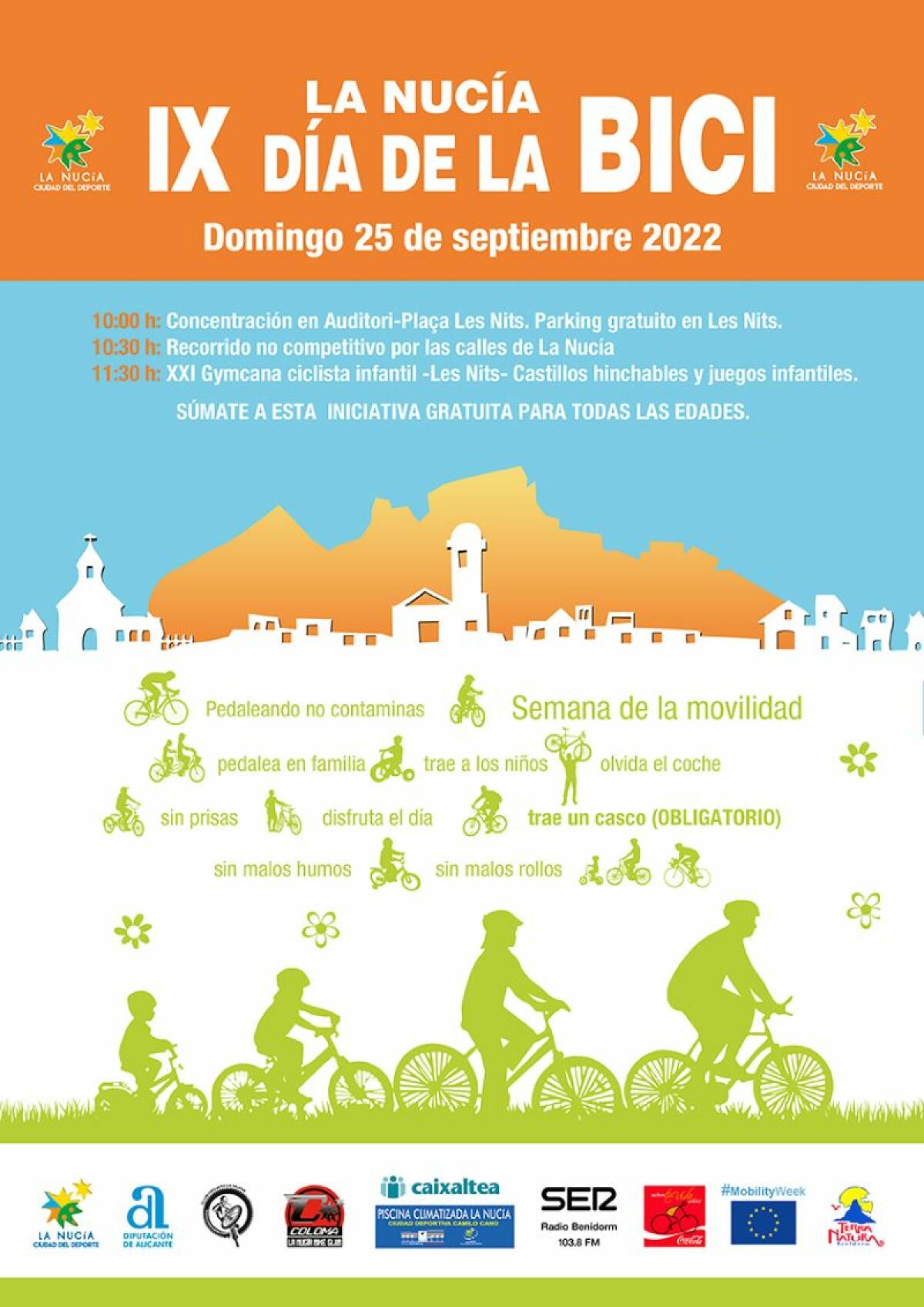 El “IX Día de la Bici” será el 25 de septiembre