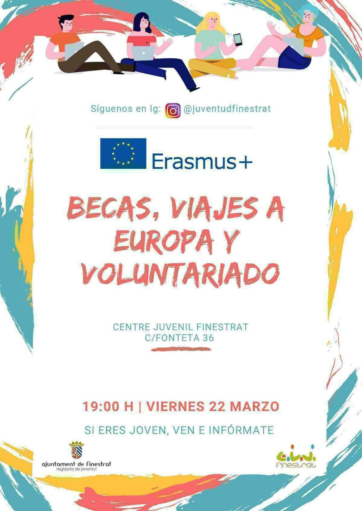 La Concejalía de Juventud de Finestrat organiza una charla para orientar a los jóvenes sobre las becas Erasmus
