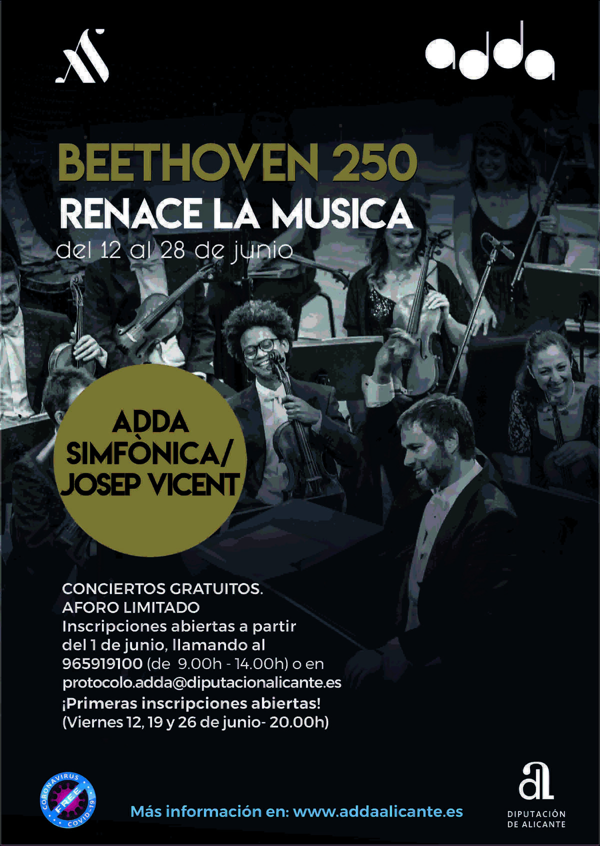ADDA•Simfònica regresa a los escenarios con el ciclo de conciertos gratuitos ‘Renace la música’.