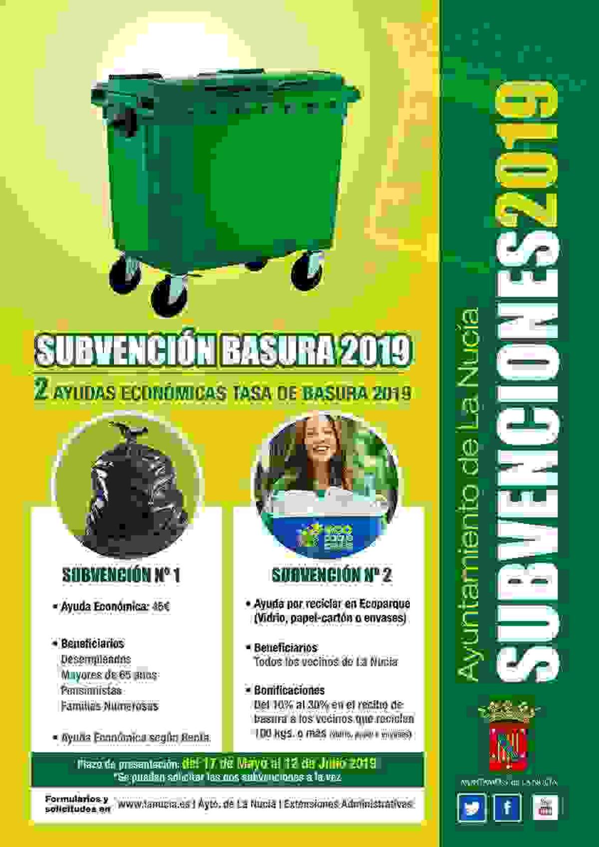 Doble Subvención en La Nucía:  tasa de la Basura y reciclaje en el Ecoparque