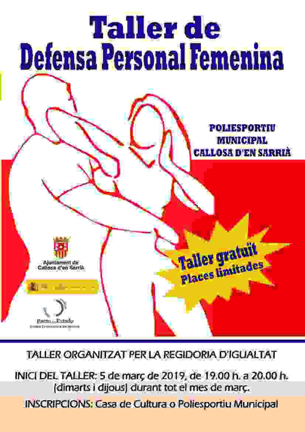 Callosa // Igualdad organiza un Taller de Defensa Personal con motivo de la Semana  de la Mujer
