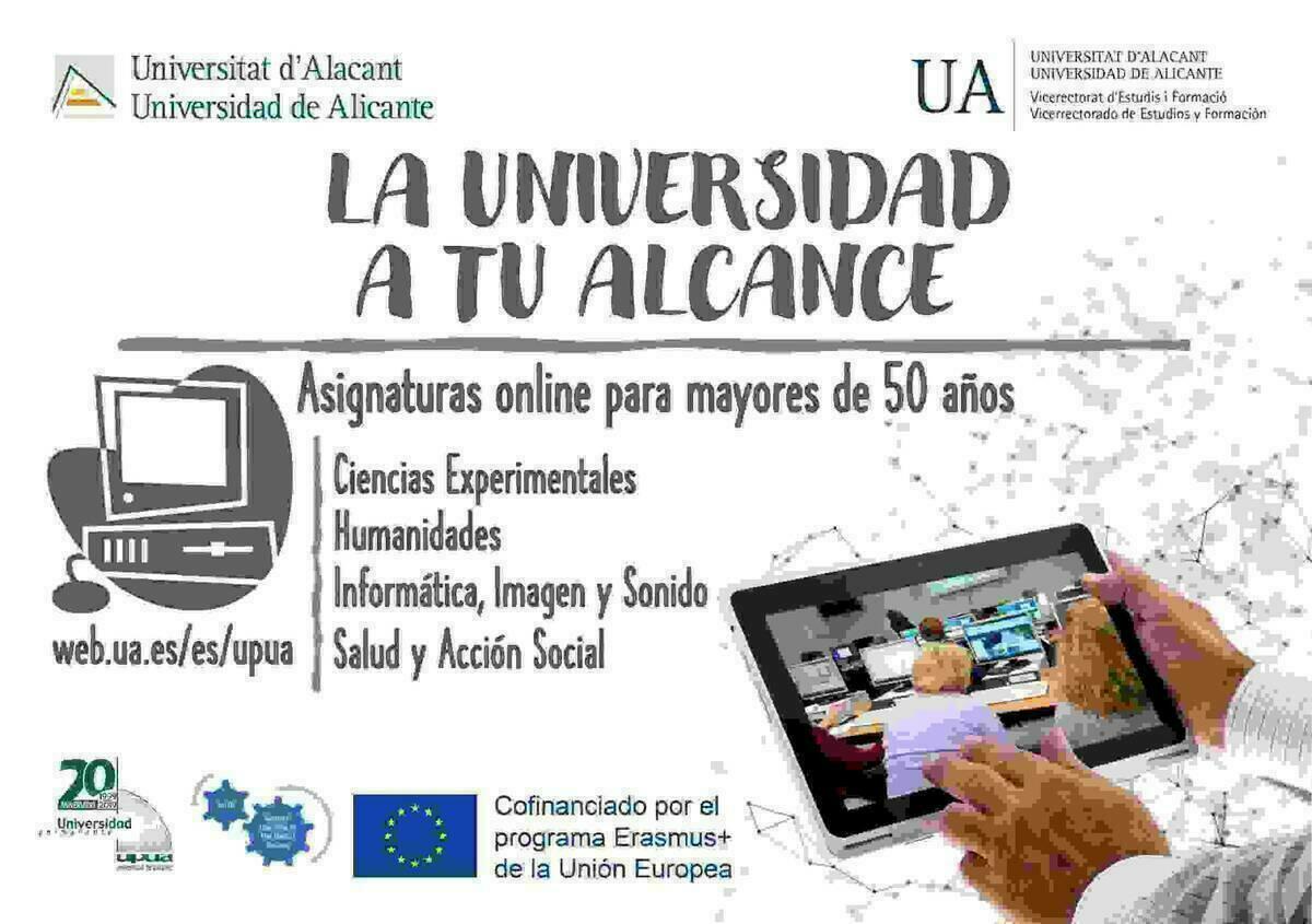 La Universidad de Alicante  ofrece cursos on-line para mayores de 50 años