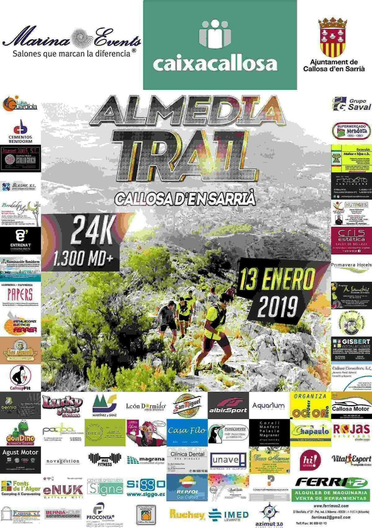 Callosa d’en Sarrià acoge este domingo el I Almedia Trail