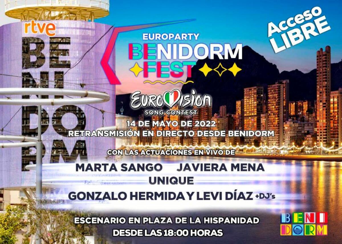 TVE conectará en directo con la Pre Party Benidorm Fest Eurovisión el sábado 14 