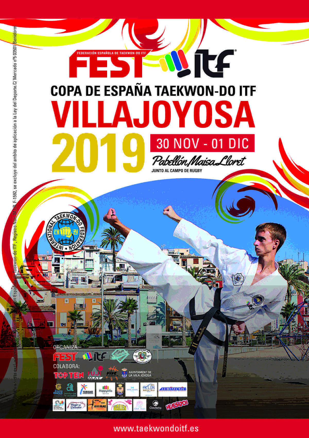 La Copa de España de Taekwon-do ITF 2019 se disputa en la Vila Joiosa