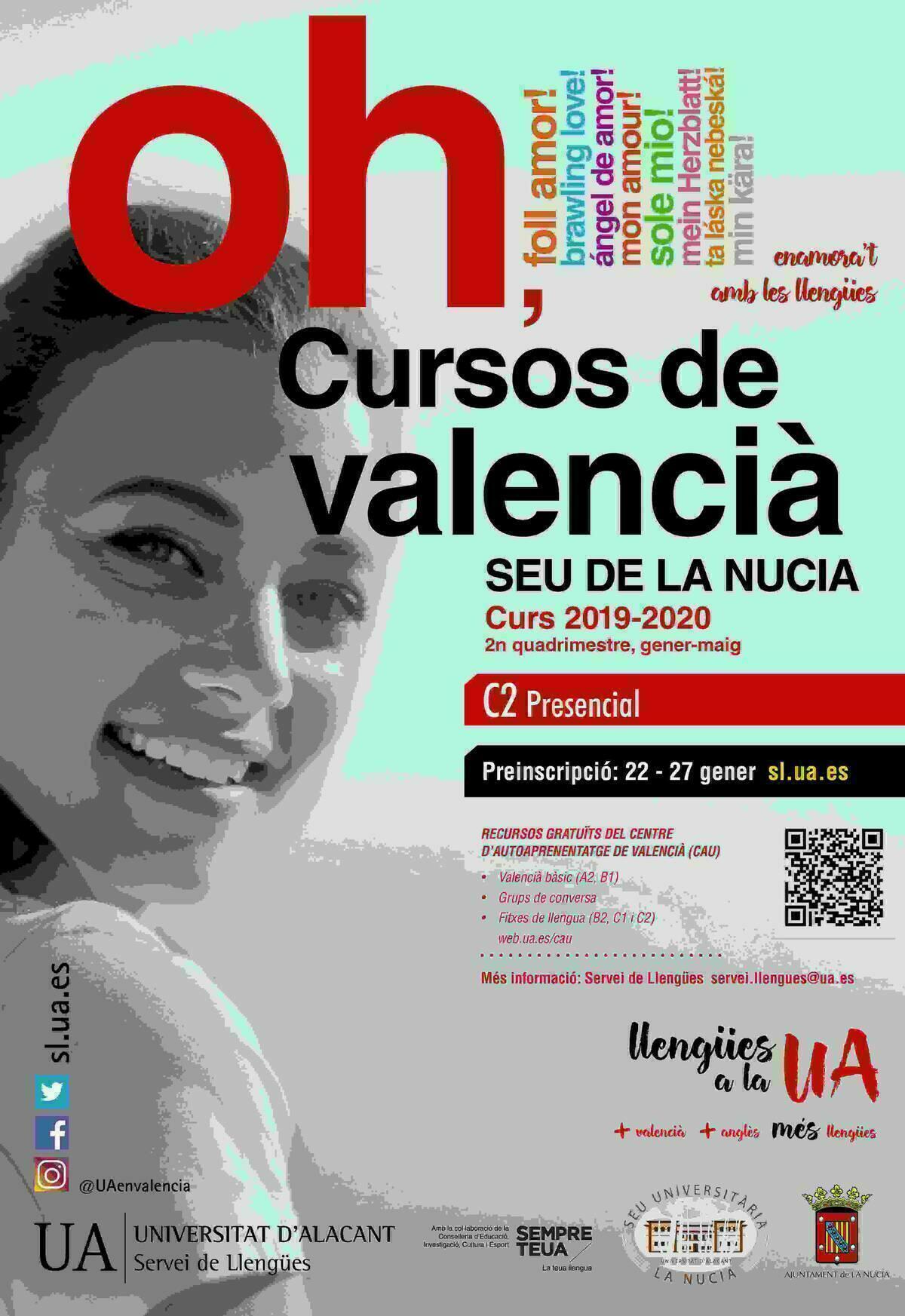 El Curs Superior de Valencià (C2) de la UA abre inscripciones