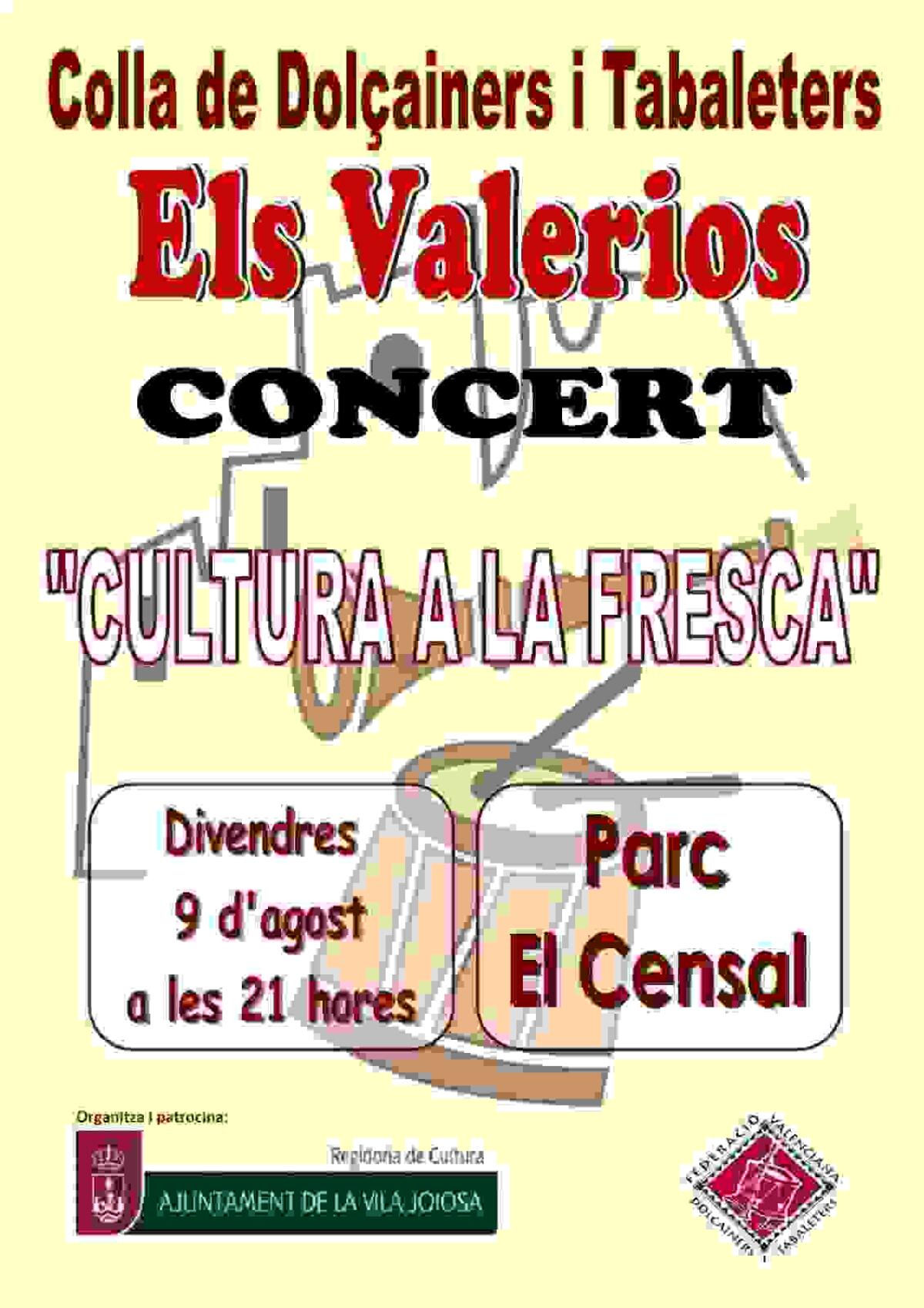 La Vila · Cultura organiza un concierto ‘a la fresca’ al ritmo de dolçaina y tabalet de la colla Els Valerios