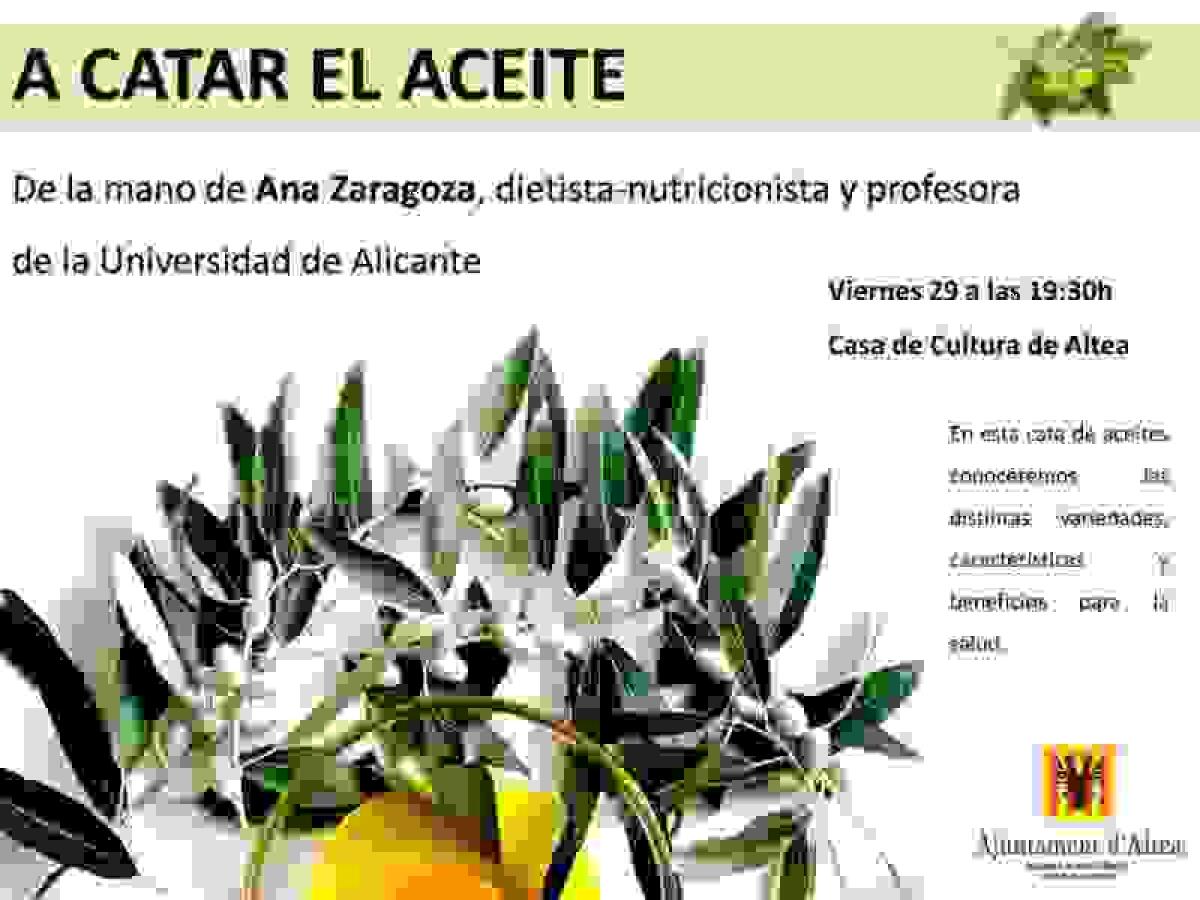 Altea // Medio Ambiente organiza una charla y cata de aceite a cargo de Ana Zaragoza