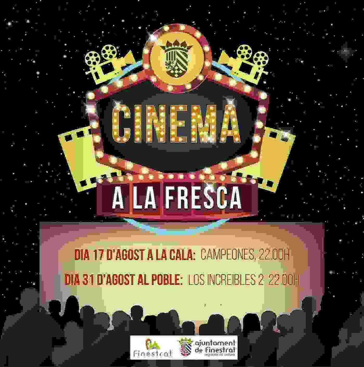 La Concejalía de Cultura de Finestrat amplía la programación de verano con “Cinema a la fresca”