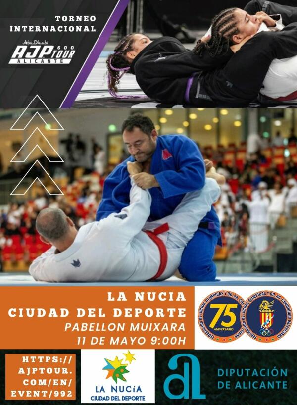 El AJP Internacional Tour de Jiu Jitsu se disputará este sábado en La Nucía