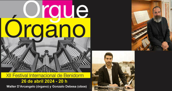 Walter d’Arcangelo y Gonzalo Devesa, protagonistas de una nueva cita con el Festival Internacional de Órgano